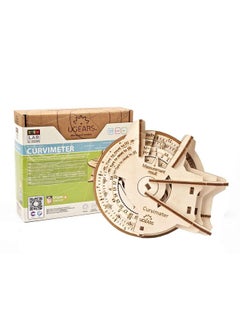 UGEARS UGEARS STEM Lab Math Series - Curvimeter - Unique Educational and Engineering 3D Puzzles with App | DIY Mechanical Science Kit for Self Assembly | Creative 3D Wooden Puzzles for Adults and Children  - Image 1