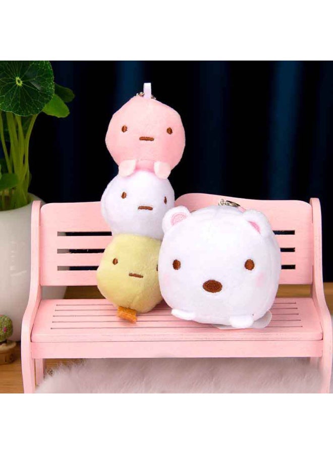 1 Pcs Cartoon Kawaii Bun Doll Plush Toys Keychain Ins Cute String Pendant Backpack Girl Birthday Gifts-Color:D - Image 3