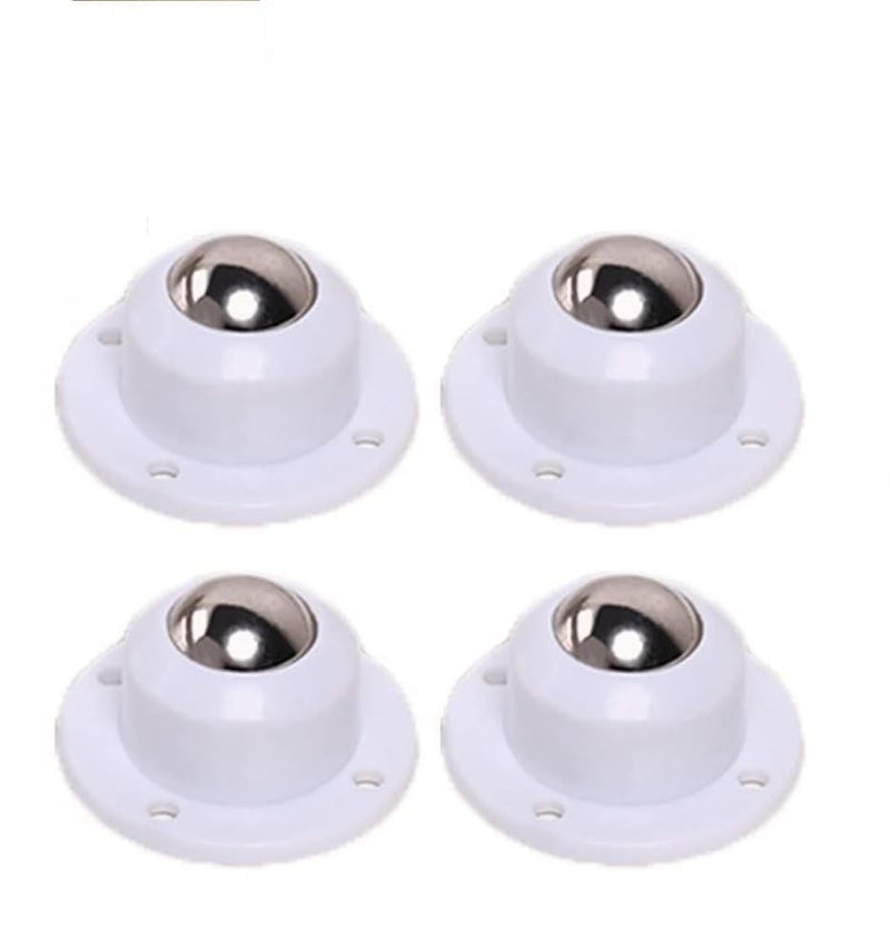 WebWares 4pcs Self Adhesive Caster Wheel Universal 360 Wheels for Furniture Moving Heavy Duty Caster Wheels 360 Swivel Wheels for Furniture White