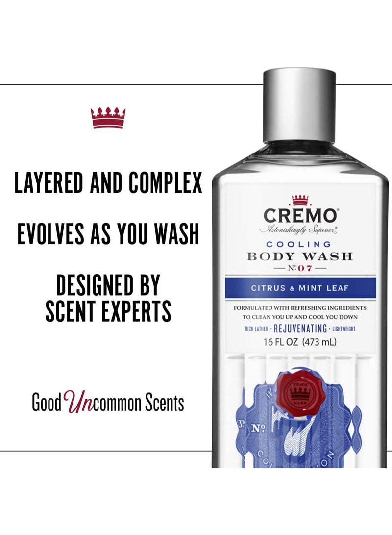 cremo Cooling Citrus and Mint Leaf Body Wash 16 Fl Oz / 473 ml - Image 3