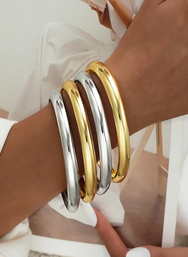 YEEZII 7 PCS Gold Bangle Bracelets for Women,14K Gold Plated Boho Indian Multi Stackable Bracelets Gold Bangles For Women Jewelry Gifts - Image 2