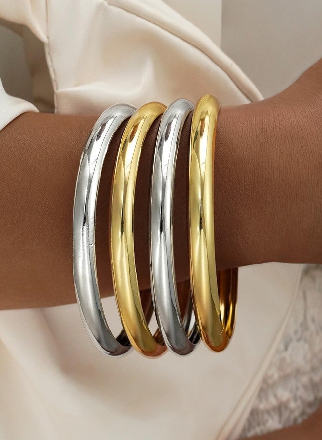 YEEZII 7 PCS Gold Bangle Bracelets for Women,14K Gold Plated Boho Indian Multi Stackable Bracelets Gold Bangles For Women Jewelry Gifts - Image 5