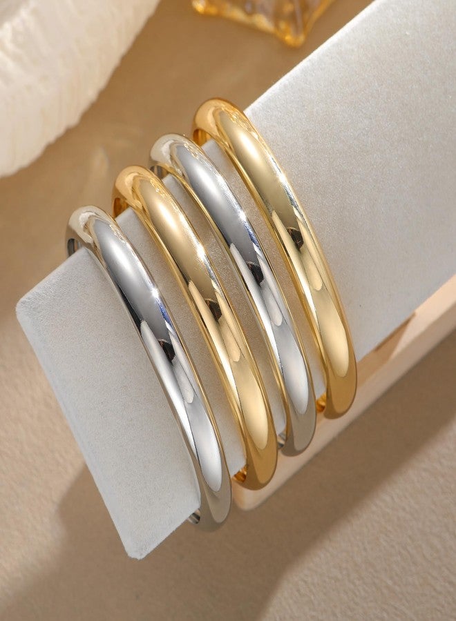 YEEZII 7 PCS Gold Bangle Bracelets for Women,14K Gold Plated Boho Indian Multi Stackable Bracelets Gold Bangles For Women Jewelry Gifts - Image 3