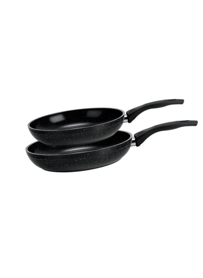 Top Chef Granite 2 pieces set ( fraying pan 20 \ 24 ) black