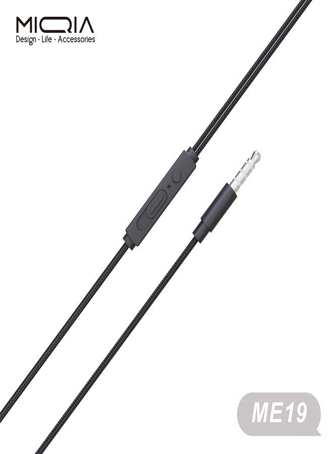 MIQIA 3.5mm Wired Earphone Grey ME19 - Image 2
