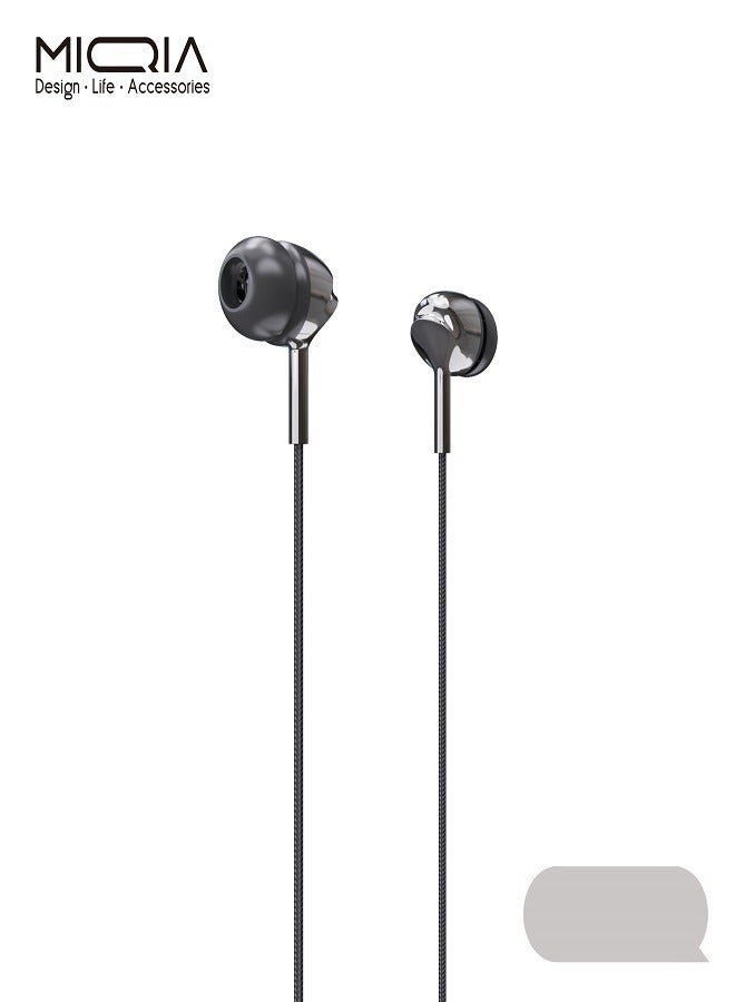 MIQIA 3.5mm Wired Earphone Grey ME19 - Image 3
