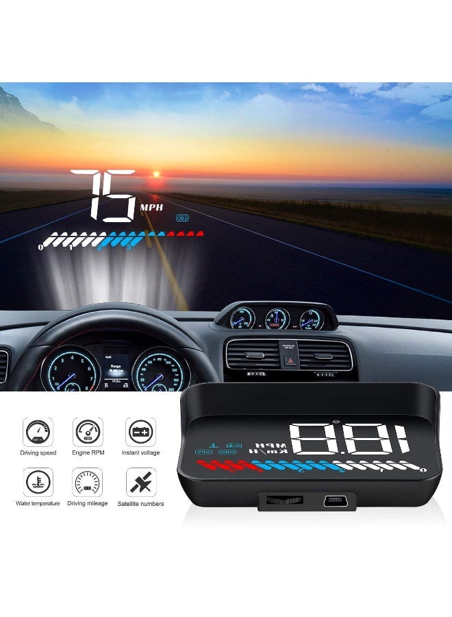 ACECAR Car Universal Dual System Hud Head Up Display Obd Ii/Gps Interface - Image 2