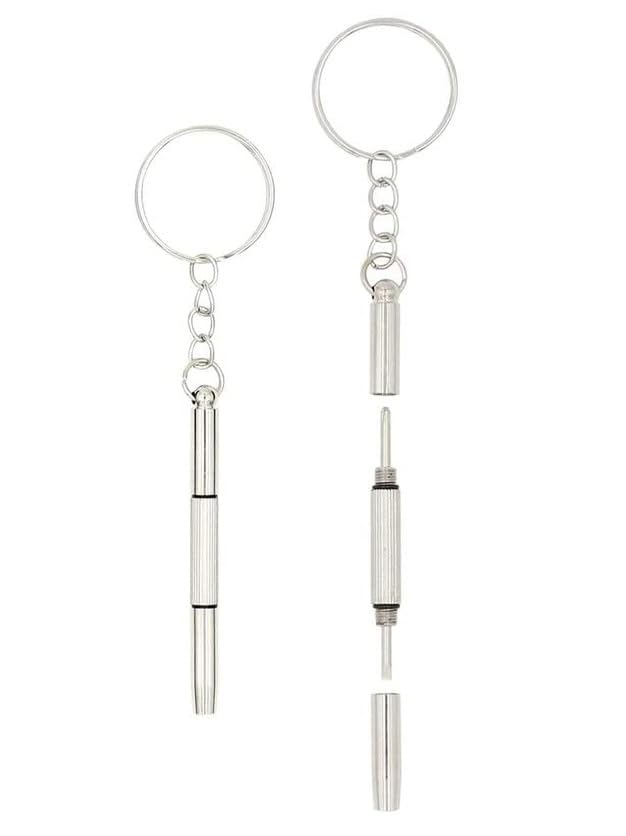 BLAPOXE BLAPOXE 3 In 1 Screwdriver Phone Watch Eyeglass Repair Screwdriver Kit with Keychain Portable Hand Tools Cross Star Pack of 2  - Image 1