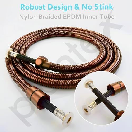 Plantex Hose Pipe For Toilet/304 Grade Stainless Steel Health Faucet Pipe/Hand Shower Pipe/Shower Hose Pipe - Pack Of 1 (Rose Gold), 100X2 Cm - Image 5