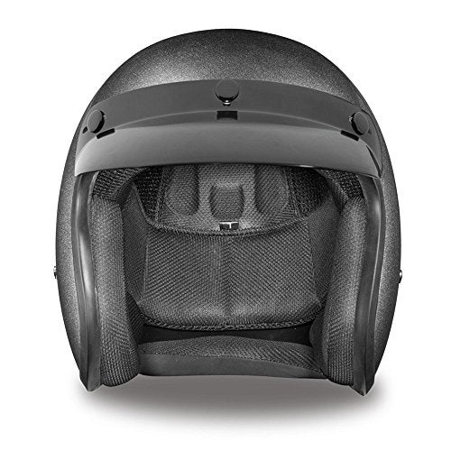 Daytona Helmets Retro 3/4 Open Face Motorcycle Helmet - Vintage Style, DOT Approved, Lightweight, Adjustable Fit, Removable Visor - Bike, Moped, Chopper - Image 2