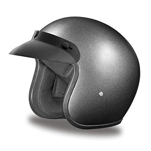 Daytona Helmets Retro 3/4 Open Face Motorcycle Helmet - Vintage Style, DOT Approved, Lightweight, Adjustable Fit, Removable Visor - Bike, Moped, Chopper - Image 1