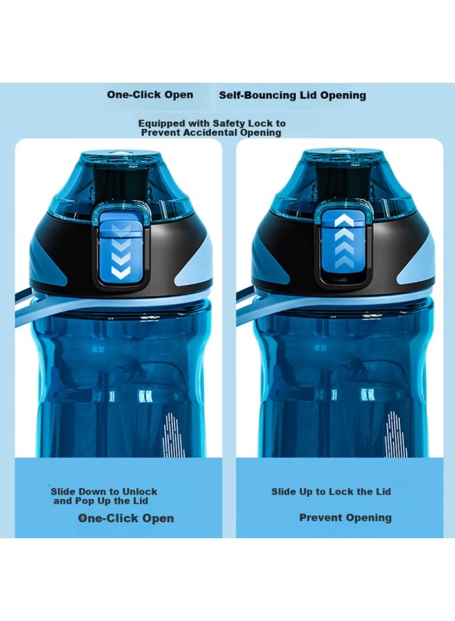 Simita Sports Water Bottle For Men, Women And Students, Large Capacity, Summer Fitness Outdoor Portable Plastic Cup - Image 2