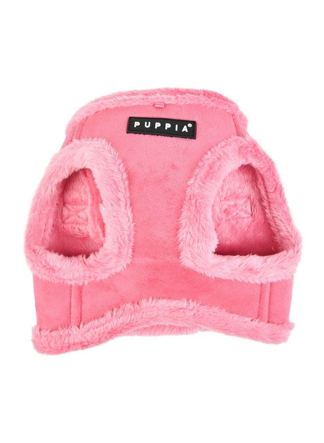 Puppia Terry Vest Dog Harness Step-in Winter Suede Warm No Choke No Pull Training Walking for Small and Medium Dog, Pink, Large - Image 2