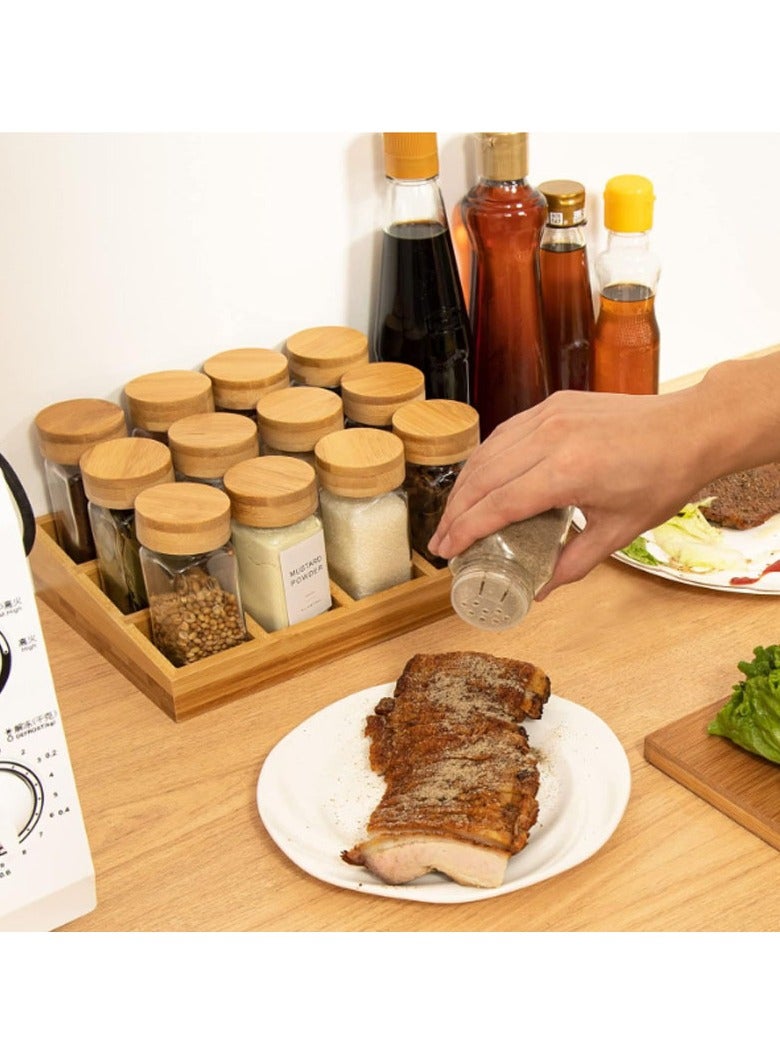 general Seasoning storage box kitchen organizer rack desktop spice divider box household condiment storage box - Image 4