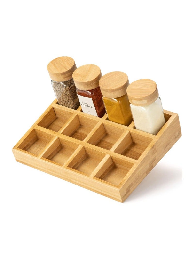 general Seasoning storage box kitchen organizer rack desktop spice divider box household condiment storage box - Image 3