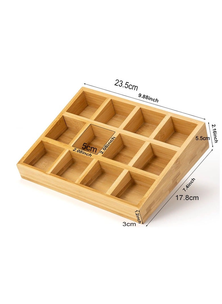 general Seasoning storage box kitchen organizer rack desktop spice divider box household condiment storage box - Image 2