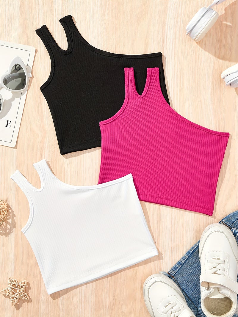 Ins Girls Fashion Girls Sports Vest Children'S Leisure Tide Fan Sports Summer Clothes Suitable For 1-8 Years Old - Image 2