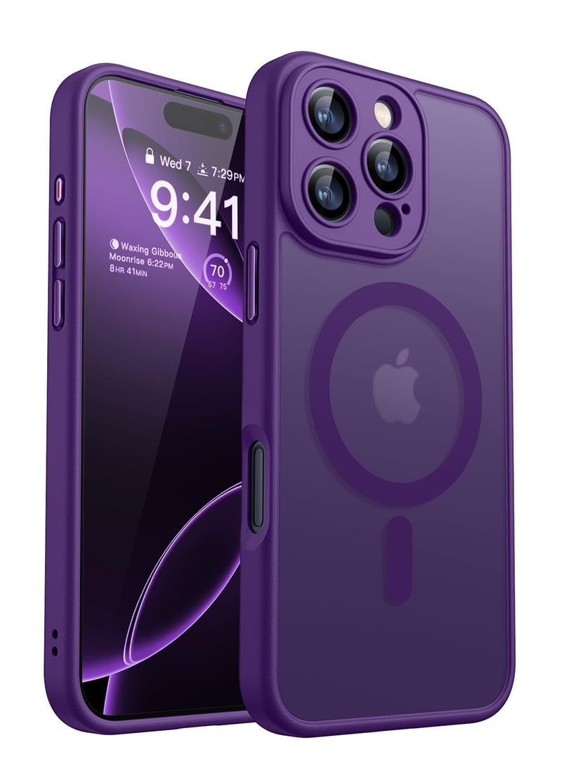 SOKAD MagSafe Matte Purple Case for iPhone 16 Pro Max, Full Camera Protection - Image 1