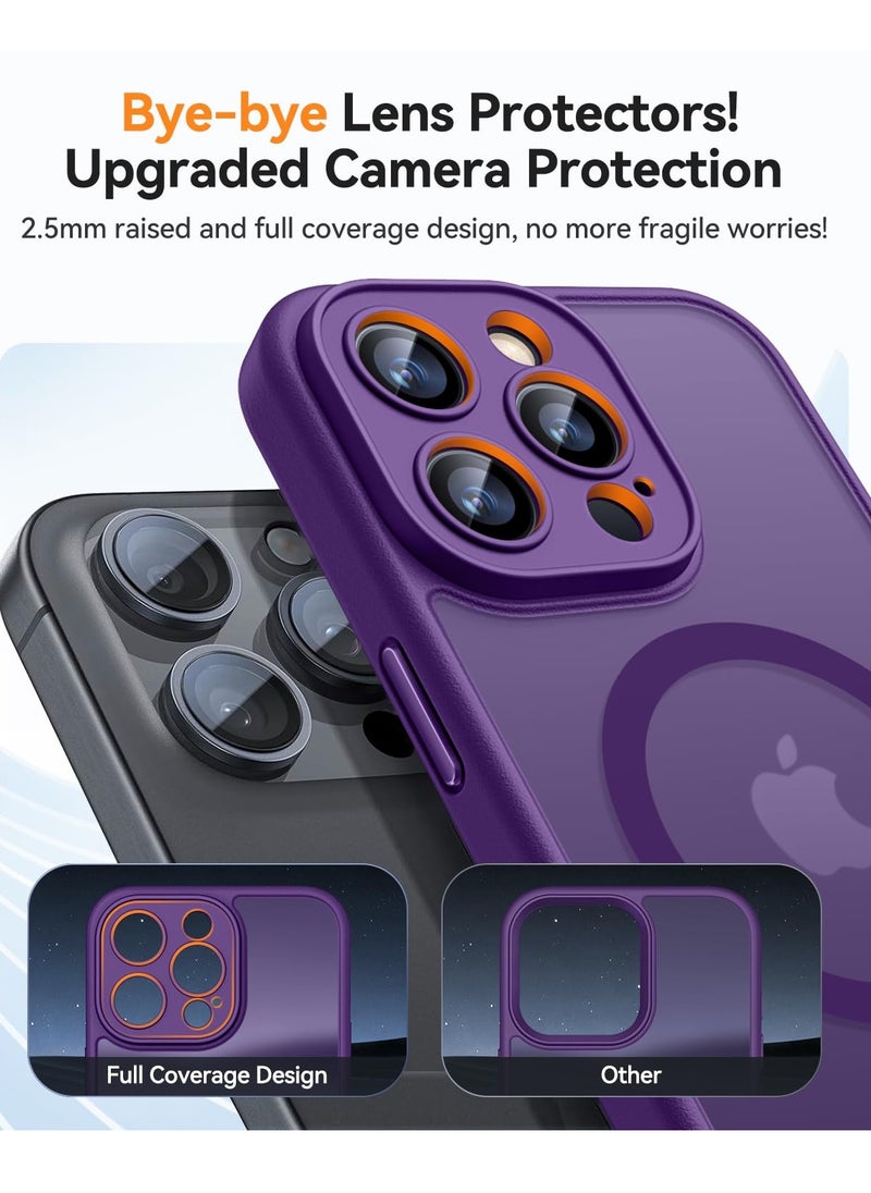 Magnetic Compatible with iPhone 16 Pro Max Case, Upgraded [Full Camera Protection] [Compatible with Magsafe] [Translucent Matte] Shockproof Protective Phone Case Cover 6.9 Inch - Deep Purple - pzsku/Z5B9A70F8A6D767F615EAZ/45/_/1733565024/61bd4c37-76f4-4721-aca5-649fa5b27681