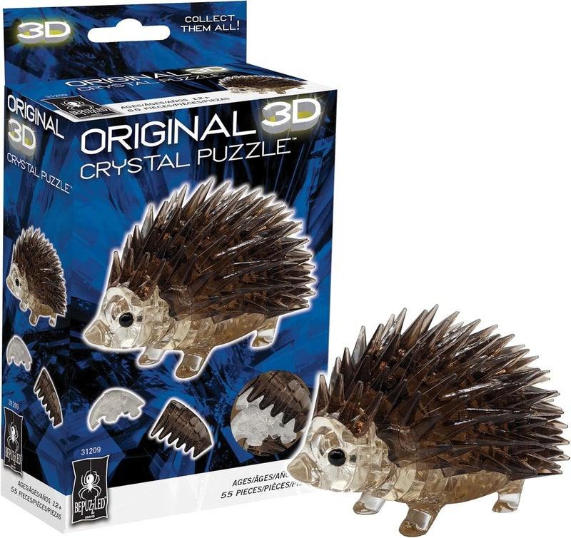 BePuzzled Hedgehog Original 3D Crystal Puzzle Perfect for Puzzlers Ages 12 and Up Challenging to Complete and Beautiful to Display Collect Them All - Image 1