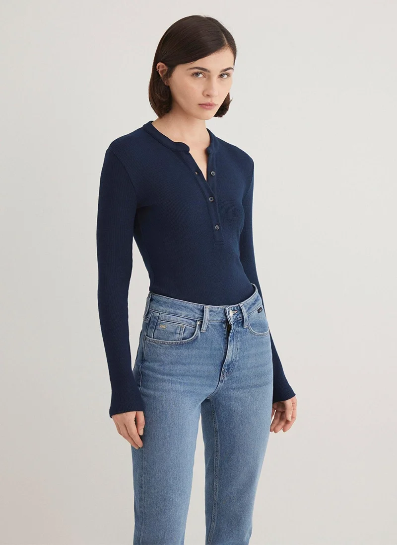 Mavi Striped Navy Blue T-Shirt