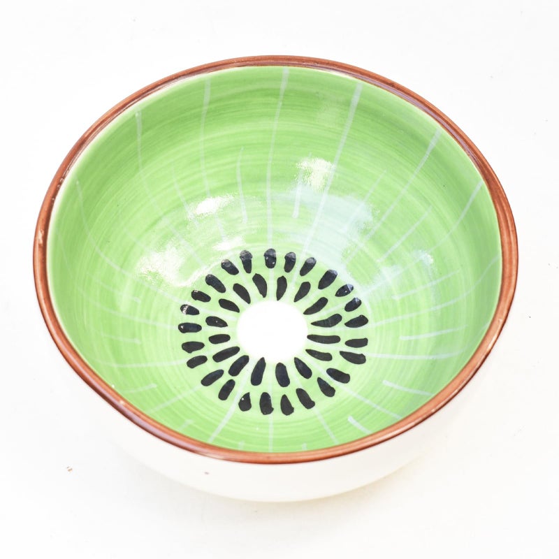 QSHI Studio Adorable Handmade - Kiwi 300ML Ceramic Bowl Dishwasher & Microwave Safe Bowl Mixing Bowl for Snacks, Pasta, Rice, Dal, Fruits, Salad, Noodles, Maggi Speckle (Set of 1) - Image 3