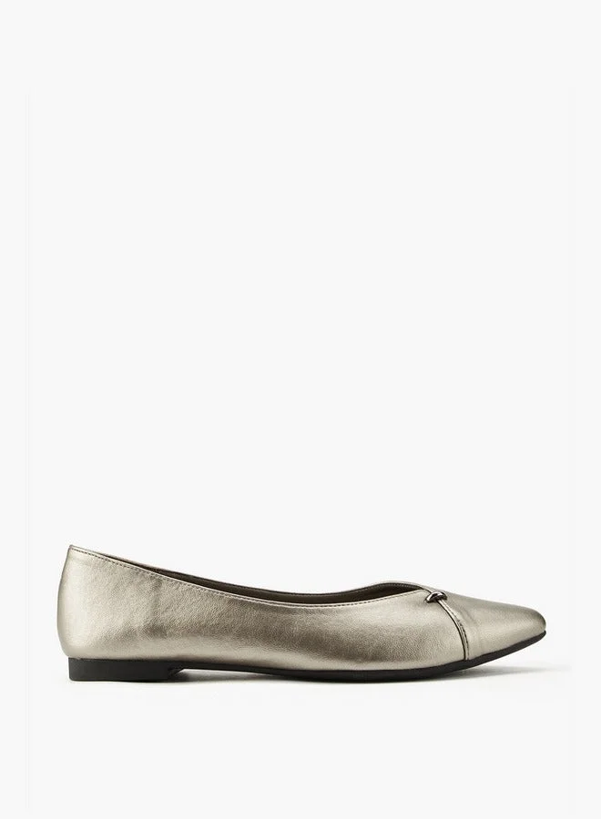Solid Slip-On Ballerina Shoes