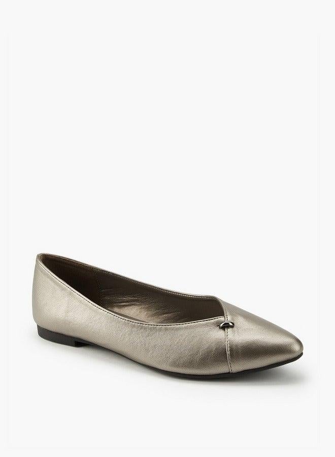 Flora Bella By Shoexpress Solid Slip-On Ballerina Shoes - Image 1