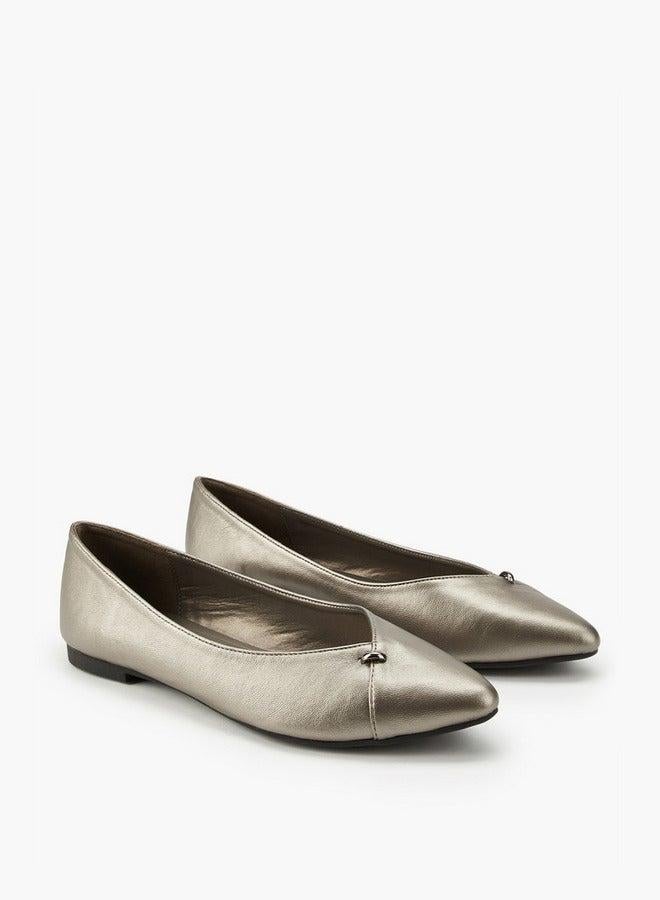 Flora Bella By Shoexpress Solid Slip-On Ballerina Shoes - Image 2