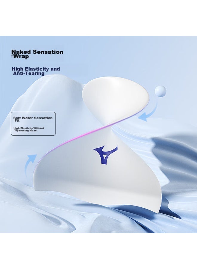 Mizuno Swimming Cap, Uni Adult Waterproof Cap, Long Hair Ear Protection, Non-constricting, Enlarged Professional Silicone Cap, 1s02-67 Purple - Image 2