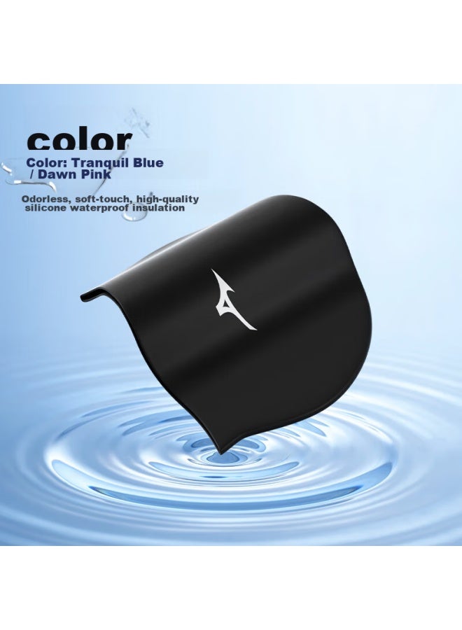 Mizuno Swimming Cap, Uni Adult Waterproof Cap, Long Hair Ear Protection, Non-constricting, Enlarged Professional Silicone Cap, 1s02-67 Purple - Image 5