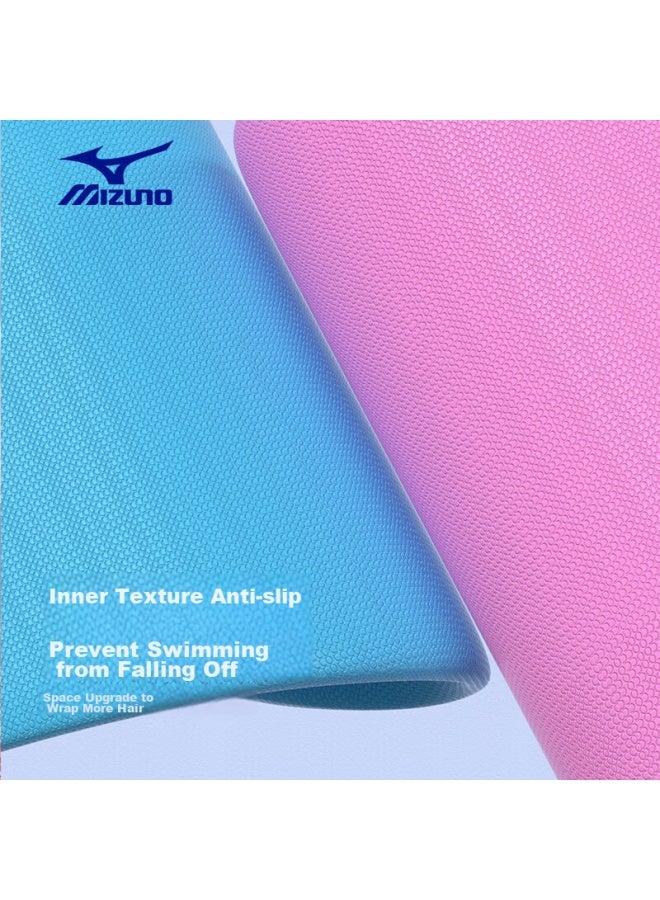 Mizuno Swimming Cap, Uni Adult Waterproof Cap, Long Hair Ear Protection, Non-constricting, Enlarged Professional Silicone Cap, 1s02-67 Purple - Image 4