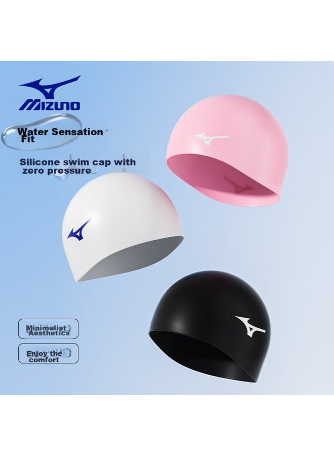 Mizuno Swimming Cap, Uni Adult Waterproof Cap, Long Hair Ear Protection, Non-constricting, Enlarged Professional Silicone Cap, 1s02-67 Purple - Image 1