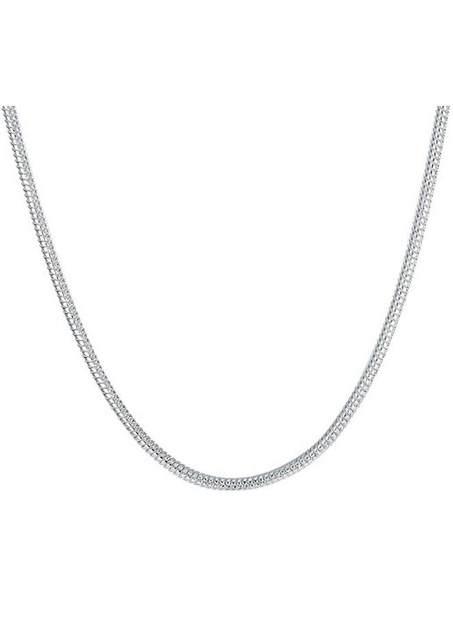 Goldenchen 5 Pieces 925 Sterling Silver 2mm Snake Chain Necklace Jewelry 16 Inch Silver - Image 1