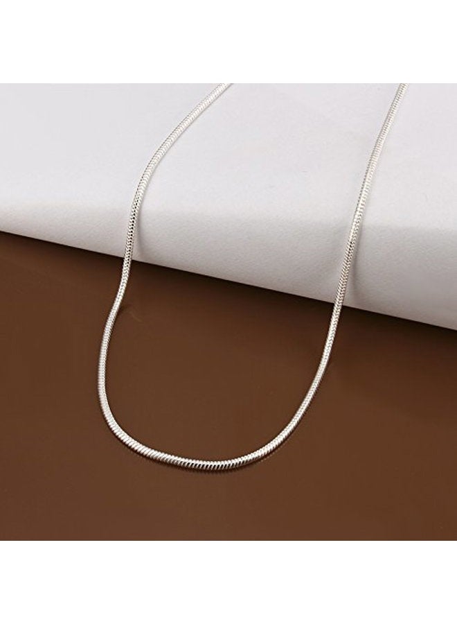 Goldenchen 5 Pieces 925 Sterling Silver 2mm Snake Chain Necklace Jewelry 16 Inch Silver - Image 3