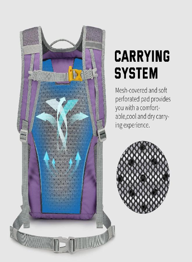 SKYSPER SKYSPER Small Hiking Backpack, 20L Lightweight Travel Backpacks Waterproof Hiking Daypack for Women Men(Purple)  - Image 2