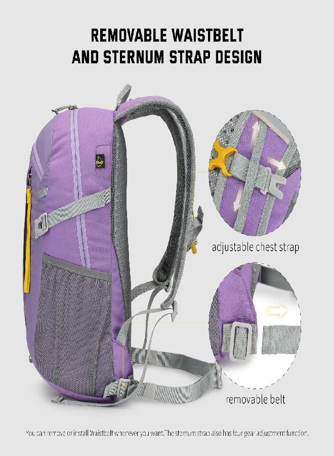 SKYSPER SKYSPER Small Hiking Backpack, 20L Lightweight Travel Backpacks Waterproof Hiking Daypack for Women Men(Purple)  - Image 3
