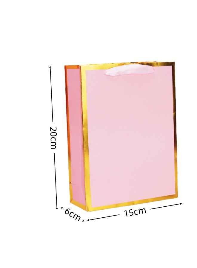 10pcs أكياس الهدايا الوردية للبنات,حقائب ميزة صغيرة,حقيبة هدية ورقية - Image 1