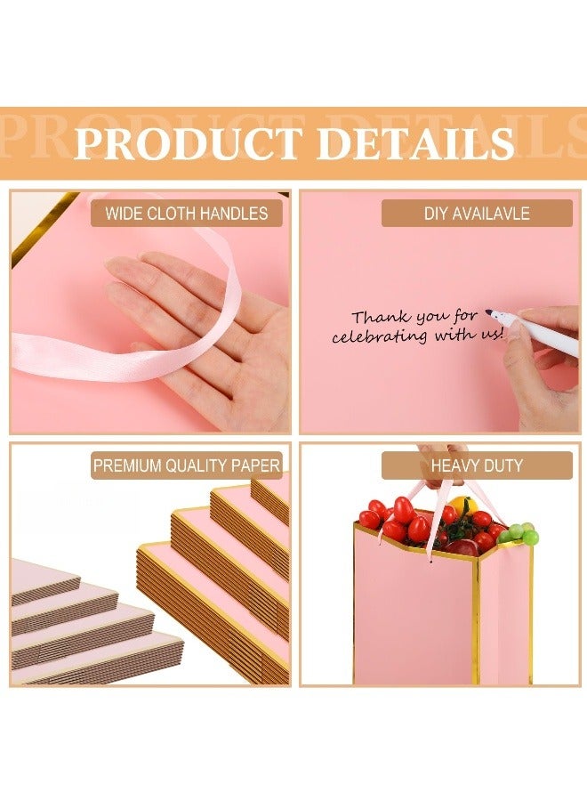 10pcs أكياس الهدايا الوردية للبنات,حقائب ميزة صغيرة,حقيبة هدية ورقية - Image 4