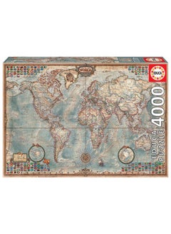 EDUCA 4,000 Piece Puzzle The World Map  - Image 1
