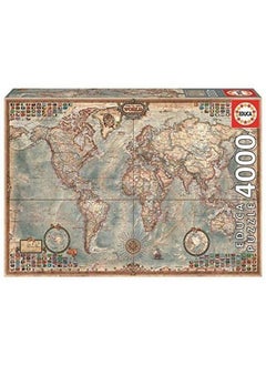 EDUCA 4,000 Piece Puzzle The World Map  - Image 5