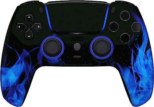 Custom Controllerzz Wireless Controller Compatible with PS5 - Multiple Designs Available (PS5 Blue Flame) - Image 5
