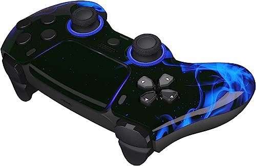 Custom Controllerzz Wireless Controller Compatible with PS5 - Multiple Designs Available (PS5 Blue Flame) - Image 4