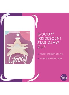 Goody Oody Nostalgia Large Star Claw Clip 1 Count For All Hair Types Great For Easily Pulling Up Your Hair Painfree Hair Accessories For Women Men Boys And Girls  - Image 3