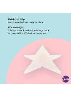 Goody Oody Nostalgia Large Star Claw Clip 1 Count For All Hair Types Great For Easily Pulling Up Your Hair Painfree Hair Accessories For Women Men Boys And Girls  - Image 4
