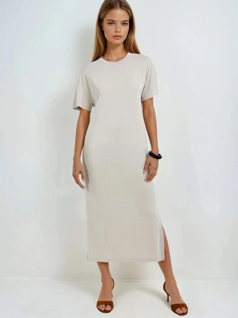 بوسيم BUSEM Loose Fit Midi Dress with Slit