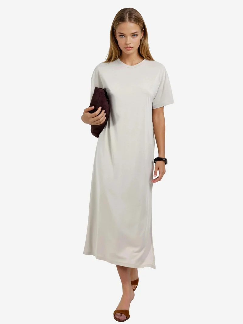 بوسيم BUSEM Loose Fit Midi Dress with Slit