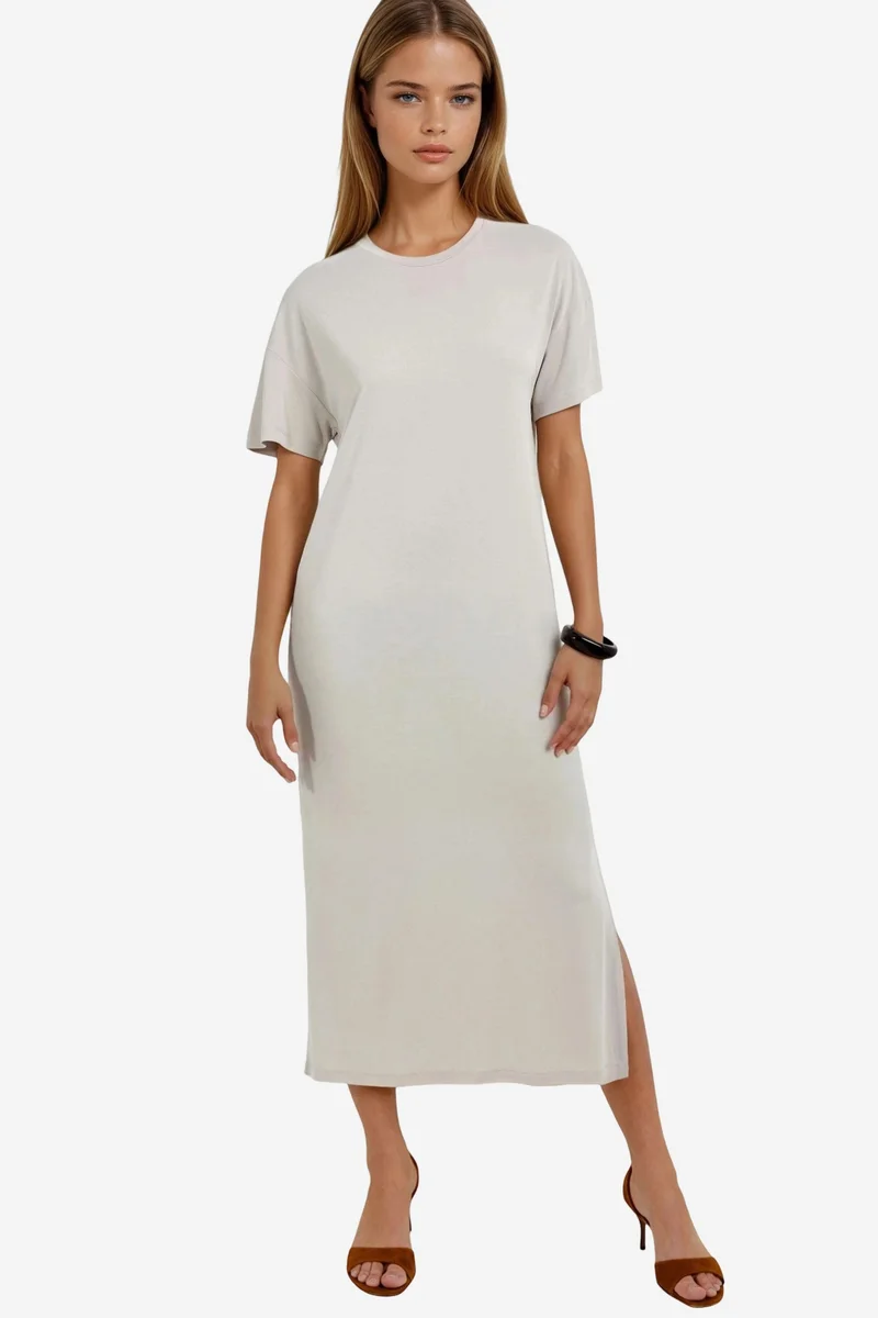 BUSEM Loose Fit Midi Dress with Slit