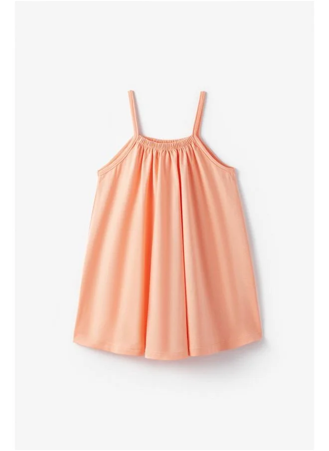 جون June Girl Collared Strap Dress Peach