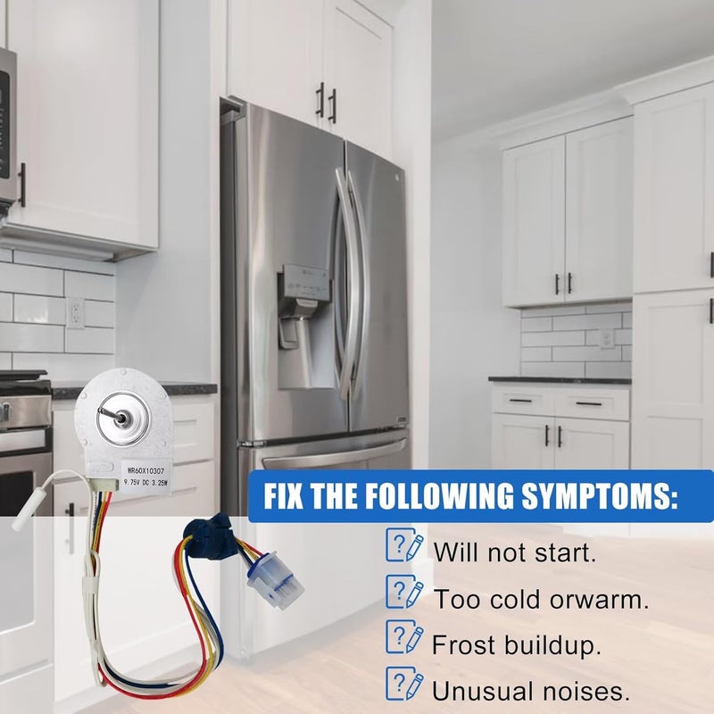 GE Refrigerator Evaporator Fan Motor WR60X10307 Replacement Part - Image 5